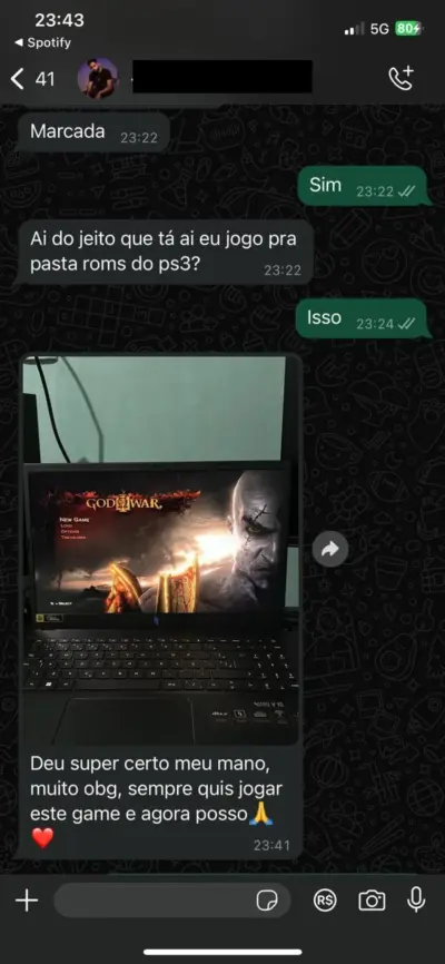 Conversa de suporte